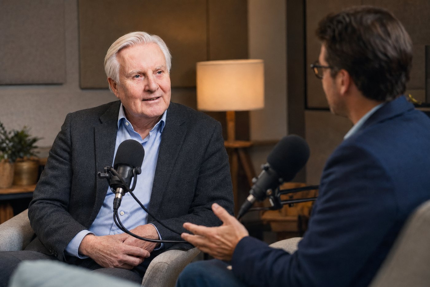 Daniel Lynn discussing engineered water and biofilm removal in an interview